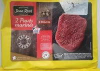 Mängden socker i 2 Pavés marinés 2poivres extra tendre