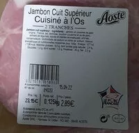 Mängden socker i Jambon cuit supérieur cuisine à l'os