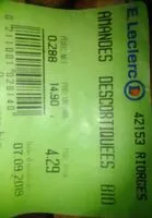 Mängden socker i Amandes décortiquées bio