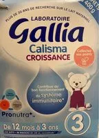 Mängden socker i Gallia Calisma Croissance 12mois à 3ans