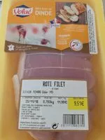 Mängden socker i Rôti filet de dinde