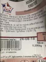 Mängden socker i Mousse de foie forestiere