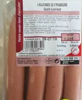 Mängden socker i Saucisse de Strasbourg qualité supérieure