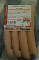 Mängden socker i Saucisses de Strasbourg