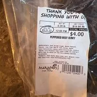 Mängden socker i Peppered. beg jerky