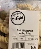Mängden socker i Rotini Mozzarella Medley Salad