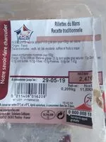 Mängden socker i Rillettes du Mans Recette traditionnelle