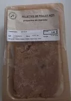 Mängden socker i Rillettes de poulet rôti