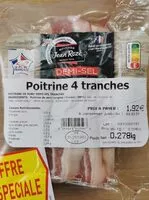 Mängden socker i Poitrine de porc demi-sel tranchée