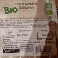 Mängden socker i terrines de campagne Bio