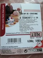 Mängden socker i Cœur de couenne. Jambon cuit supérieur.