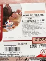 Mängden socker i cœur de couenne