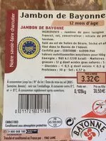 Mängden socker i Jambon de Bayonne 12 mois