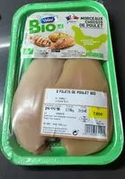 Mängden socker i Morceaux de poulet volaé bio