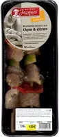 Mängden socker i Brochettes de porc au thym et citron