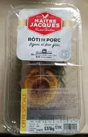 Mängden socker i Rôti de porc figues et foie gras