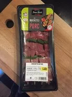 Mängden socker i Les brochettes porc
