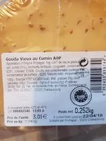 Mängden socker i Gouda Vieux au Cumin AOP