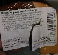 Mängden socker i Mimolette jeune royal hollandia