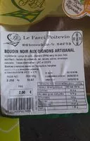 Mängden socker i Boudin noir aux oignons artisanal