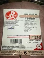 Mängden socker i Jambon cuit de qualité supérieure, découenné dégraissé