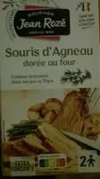 Mängden socker i Souris d'agneau