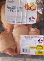 Mängden socker i Haut de cuisse de poulet