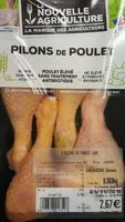 Mängden socker i Pilons de poulet