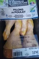 Mängden socker i Pilons de poulet