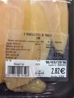 Mängden socker i Aiguillettes de poulet