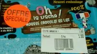 Mängden socker i Mousse chocolat au lait-Oh la vache