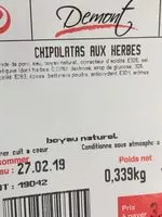 Mängden socker i Chipolatas aux herbes