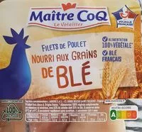 Mängden socker i Filet de poulet nourri aux grains de blé
