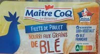 Mängden socker i Filets de poulet nourri aussi grains de blé