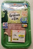 Mängden socker i Escalope de dinde nourrie aux graines de lin