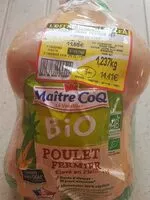 Mängden socker i Poulet fermier bio maître coq