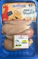 Mängden socker i Filet de poulets