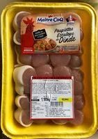 Mängden socker i Paupiettes escalope de dinde