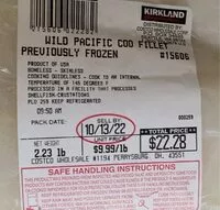 Mängden socker i Wild Pacific Cod fillet