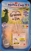 Mängden socker i Cuisses de poulet nourri aux graines de lin