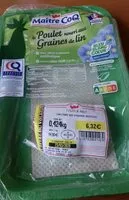 Mängden socker i Le Poulet nourri Graines De Lin