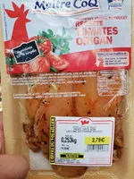 Mängden socker i Aiguillettes de poulet marinées tomate origan