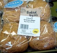 Mängden socker i 4 Medium Granary Baps