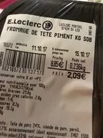 Mängden socker i Fromage de tete