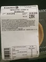 Mängden socker i Tartelette citron