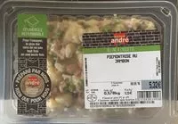 Mängden socker i Piemontaise au jambon