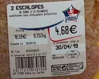 Mängden socker i 2 escalopes à la milanaise