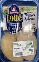 Mängden socker i 2 filets de poulets fermier loué