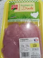 Mängden socker i Escalopes de dinde