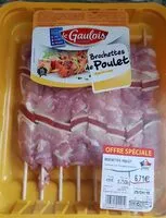 Mängden socker i Brochettes de poulet